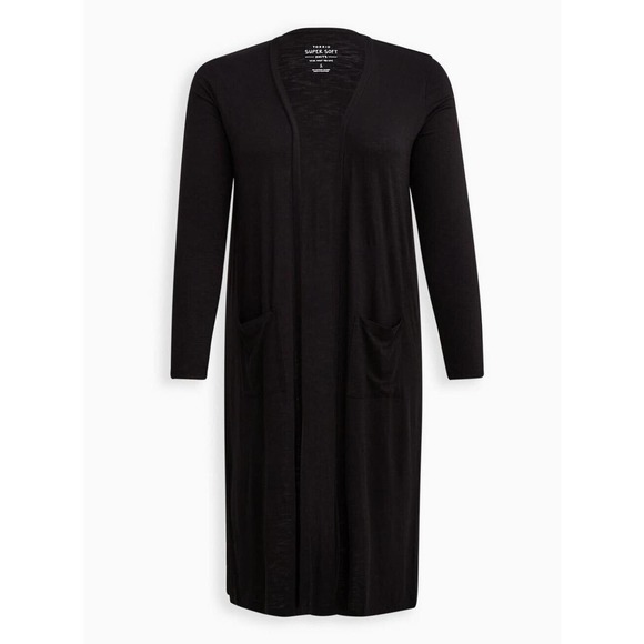 NWT Torrid Super Soft Slub Duster Open Front Long Cardigan Plus Size 4 4X H14716 - Picture 3 of 12